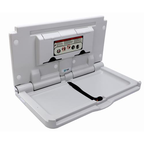 Commercial Hygiene HDPE Fold Down Secure Horizontal Baby Changing Station